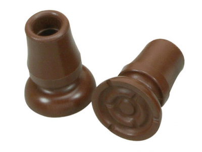 Cane rubber end with joint, brown