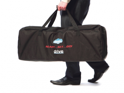Carrying bag with transport rollers 